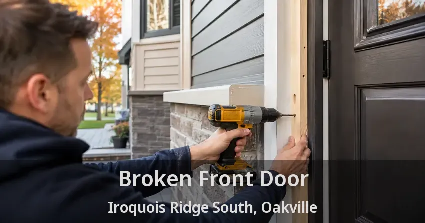 Broken Front Door Iroquois Ridge South, Oakville - ON