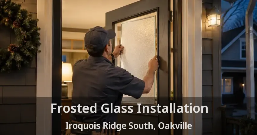 Frosted Glass Installation Iroquois Ridge South, Oakville - ON