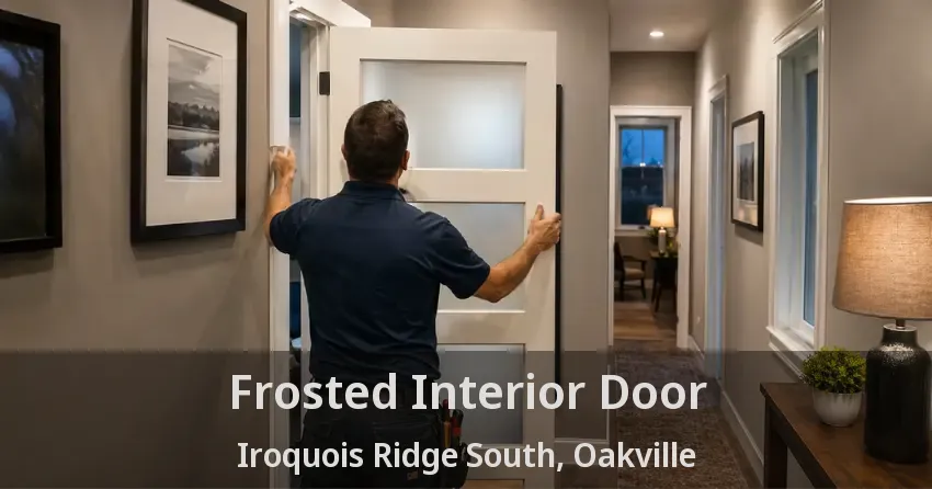 Frosted Interior Door Iroquois Ridge South, Oakville - ON