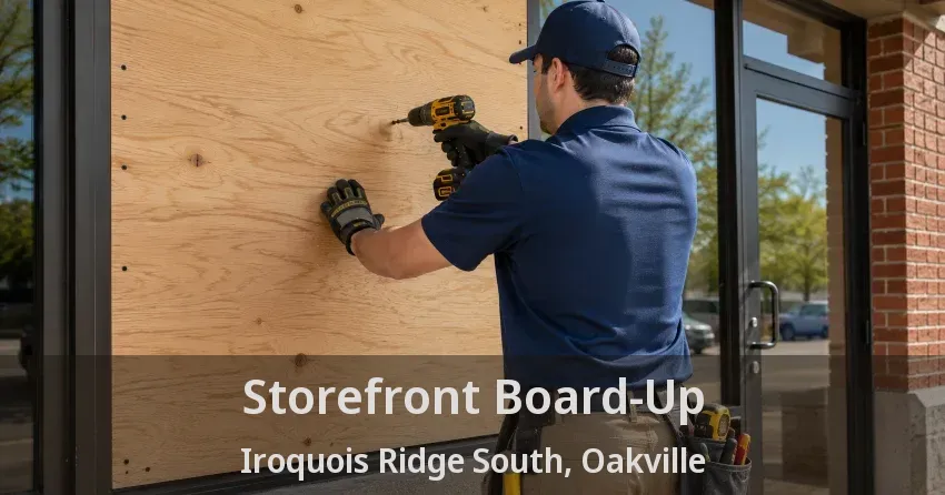 Storefront Board-Up Iroquois Ridge South, Oakville - ON