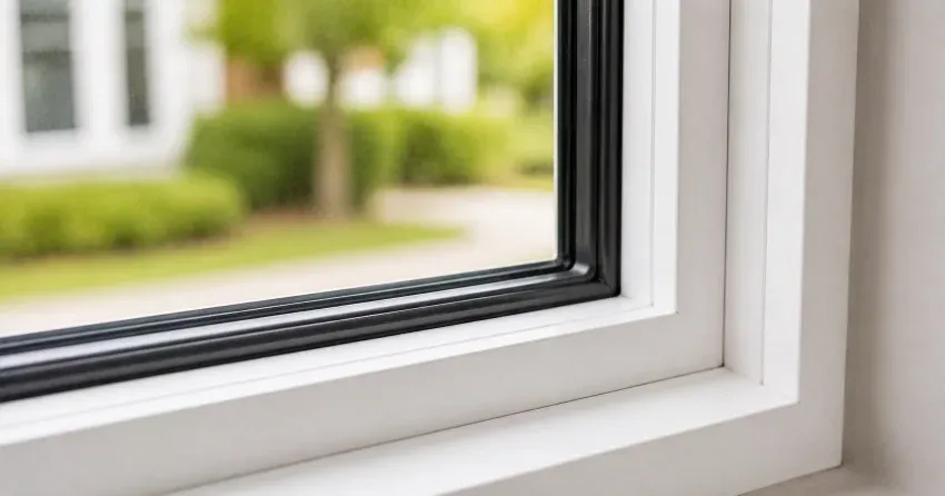 technician repairing window and door hardware in Lyons District, Oakville home