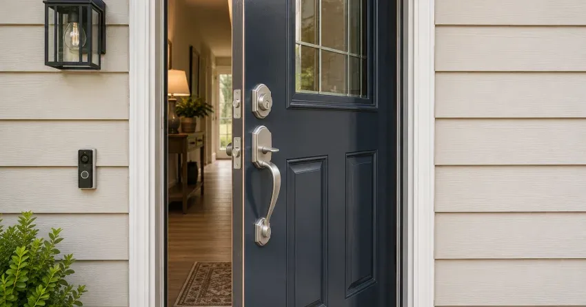energy-efficient exterior door upgrade installation in Lyons District, Oakville